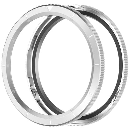 For Xiaomi Watch S4 Tempered Glass Film Hybrid Stainless Steel Watch Protective Ring(Scale Silver) by bashfashion