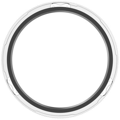 For Xiaomi Watch S4 Tempered Glass Film Hybrid Stainless Steel Watch Protective Ring(Silver White) by bashfashion