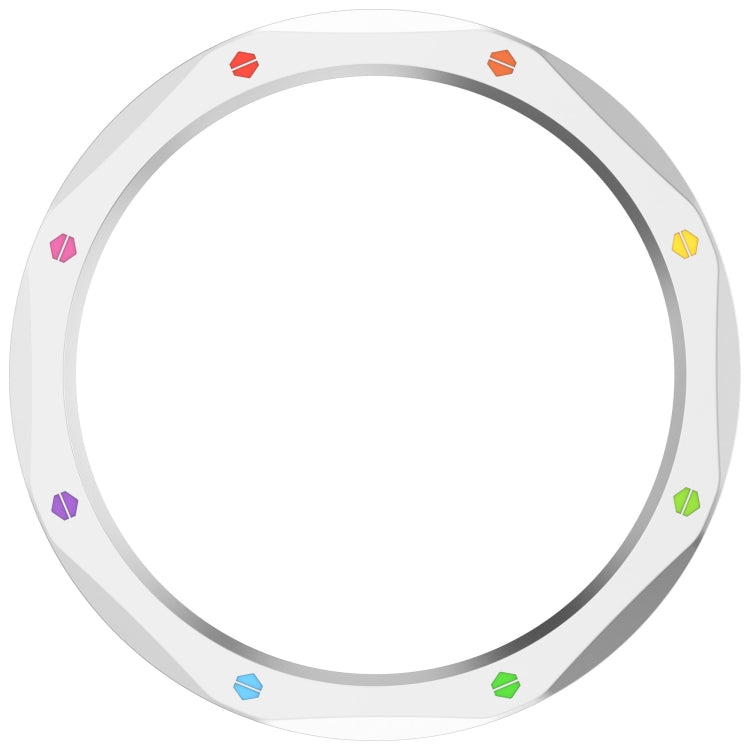 For Xiaomi Watch S4 Tempered Glass Film Hybrid Stainless Steel Watch Protective Ring(Silver Rainbow) by bashfashion