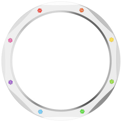 For Xiaomi Watch S4 Tempered Glass Film Hybrid Stainless Steel Watch Protective Ring(Silver Rainbow) by bashfashion