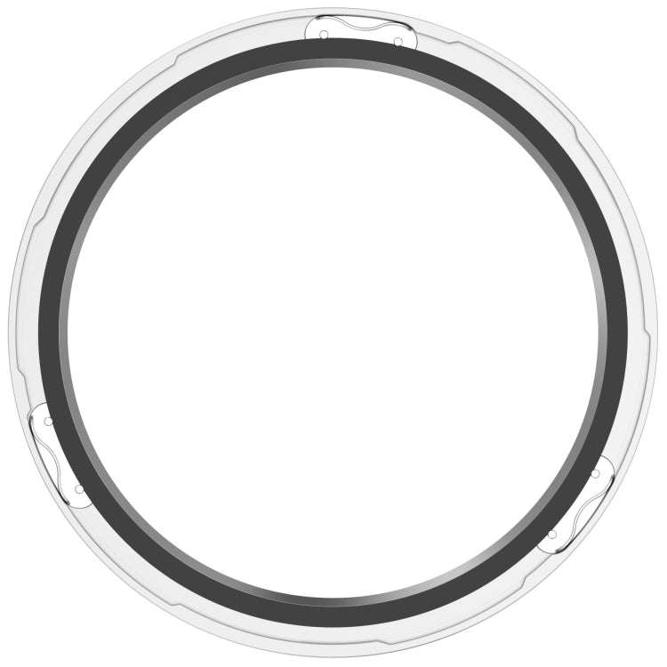 For Xiaomi Watch S4 Tempered Glass Film Hybrid Stainless Steel Watch Protective Ring(Silver Thread) by bashfashion