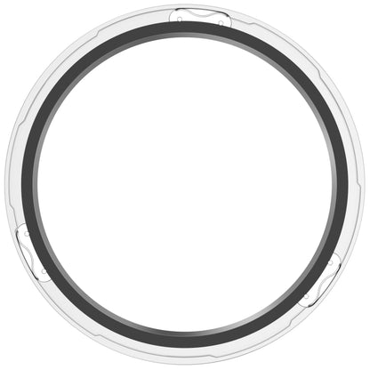 For Xiaomi Watch S4 Tempered Glass Film Hybrid Stainless Steel Watch Protective Ring(Silver Thread) by bashfashion