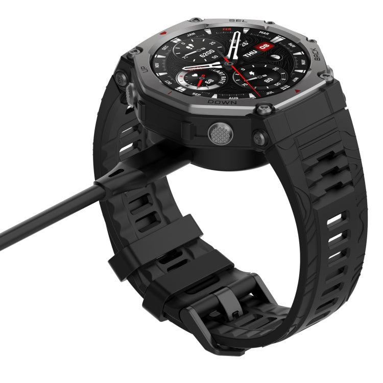 For Amazfit T-Rex 3 / Balance 2 Type-C / USB-C Port Watch Charger Adapter Without Charging Cable(Black) by bashfashion
