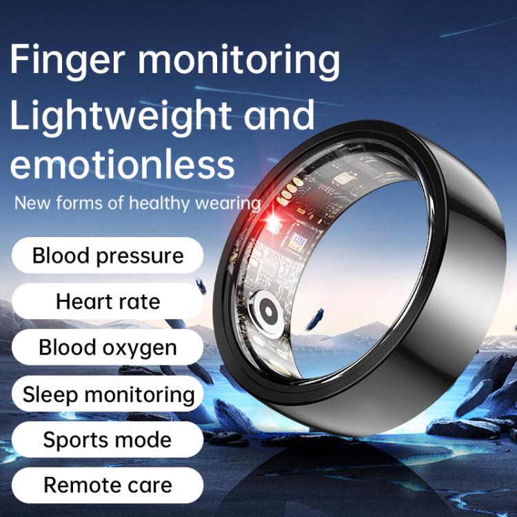 R1000 SIZE 11 Smart Ring, Support Heart Rate / Blood Oxygen / Sleep / Multiple Sports Modes(White) by bashfashion