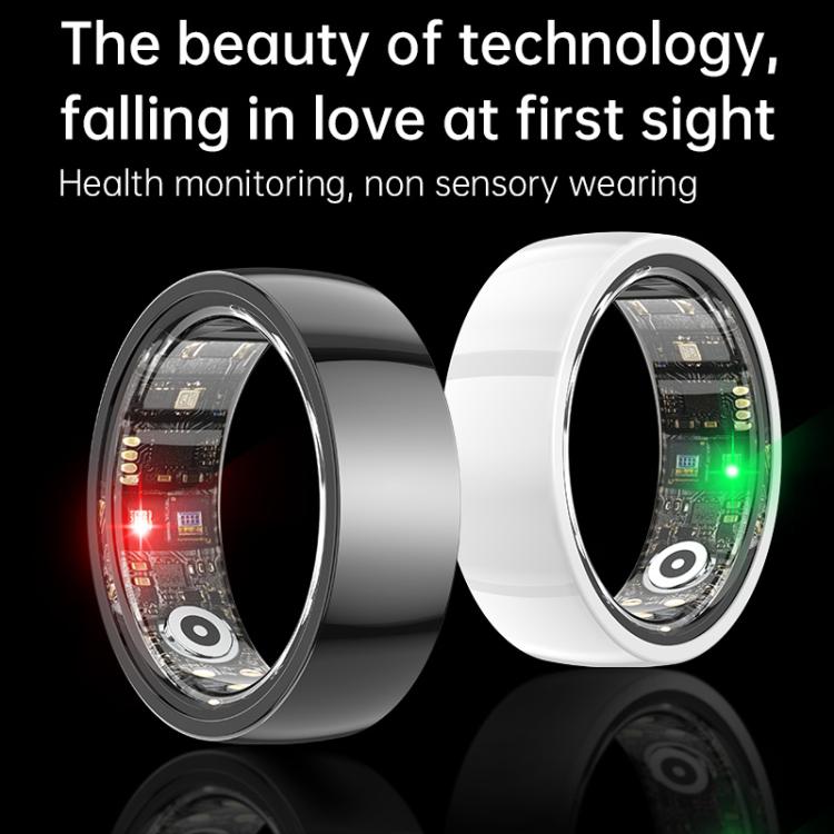 R1000 SIZE 11 Smart Ring, Support Heart Rate / Blood Oxygen / Sleep / Multiple Sports Modes(White) by bashfashion