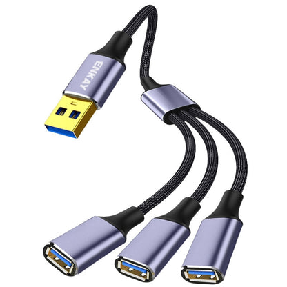 ENKAY ENK-CB172 USB 2.0 to 3 USB 2.0 OTG Splitter Y Cable Extension Cord, Length:1.2m by ENKAY