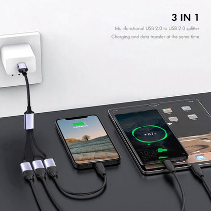 ENKAY ENK-CB172 USB 2.0 to 3 USB 2.0 OTG Splitter Y Cable Extension Cord, Length:1.2m by ENKAY