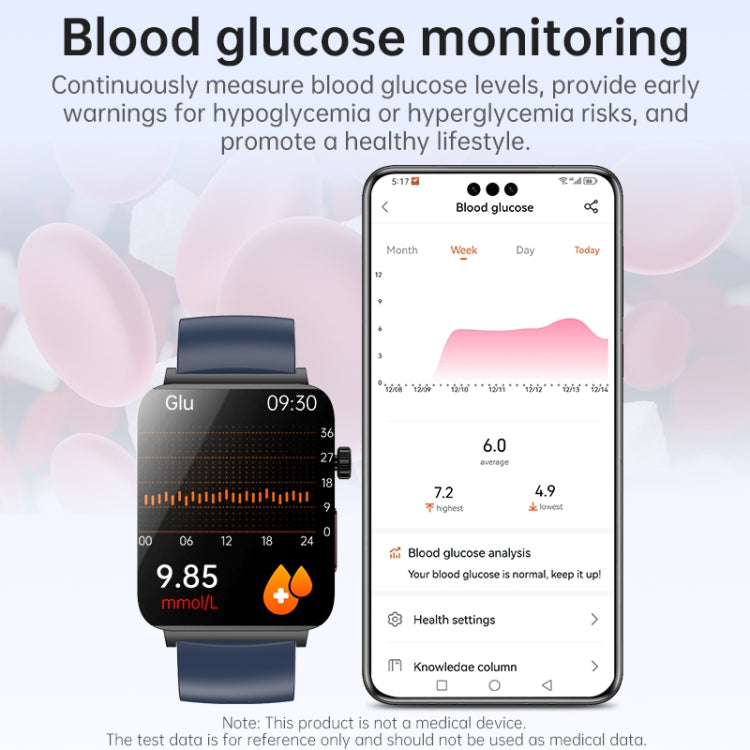 KS03 Pro 1.96 inch Color Screen Smart Watch, Support Bluetooth Call / Health Monitoring(Black) by bashfashion