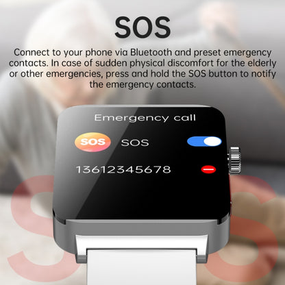 KS03 Pro 1.96 inch Color Screen Smart Watch, Support Bluetooth Call / Health Monitoring(Black) by bashfashion