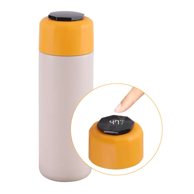 JUNSUNMAY 420ml Vacuum Insulated Water Bottle with LED Temperature Display(Beige) by JUNSUNMAY
