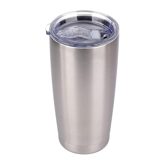 JUNSUNMAY 600ml 304 Stainless Steel Vacuum Insulated Coffee Travel Mug Double Wall Thermal Cup(Steel Color) by JUNSUNMAY