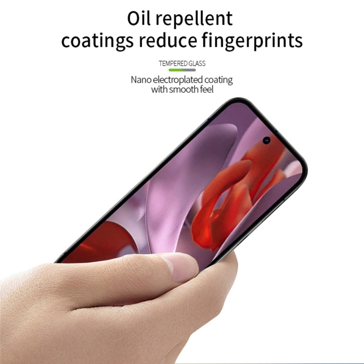 For Google Pixel 9a MOFI 9H 3D Explosion-proof Curved Screen Tempered Glass Film(Black) by MOFI