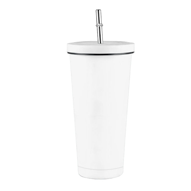 JUNSUNMAY 500ml 304 Stainless Steel Water Vacuum Bottle Coffee Cup with Lid and Straw(White) by JUNSUNMAY