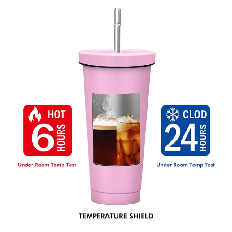 JUNSUNMAY 500ml 304 Stainless Steel Water Vacuum Bottle Coffee Cup with Lid and Straw(Black) by JUNSUNMAY