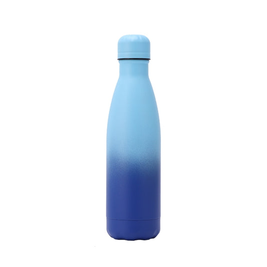 JUNSUNMAY 500ml Gradient Colored Coating 304 Stainless Steel Water Vacuum Bottle(Gradient Blue) by JUNSUNMAY