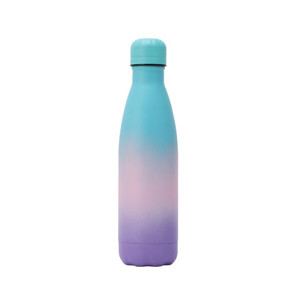 JUNSUNMAY 500ml Gradient Colored Coating 304 Stainless Steel Water Vacuum Bottle(Blue Pink Purple) by JUNSUNMAY