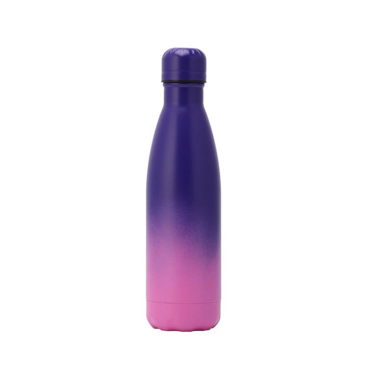 JUNSUNMAY 500ml Gradient Colored Coating 304 Stainless Steel Water Vacuum Bottle(Purple Pink) by JUNSUNMAY