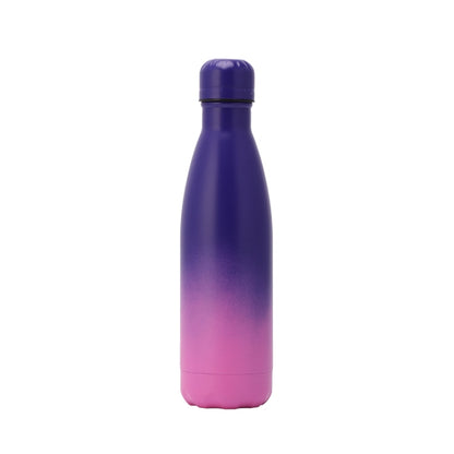 JUNSUNMAY 500ml Gradient Colored Coating 304 Stainless Steel Water Vacuum Bottle(Purple Pink) by JUNSUNMAY