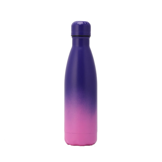 JUNSUNMAY 500ml Gradient Colored Coating 304 Stainless Steel Water Vacuum Bottle(Purple Pink) by JUNSUNMAY