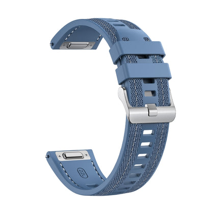 For COROS Pace 3 Push Connector 22mm Hybrid Nylon Silicone Watch Band(Light Blue) by bashfashion