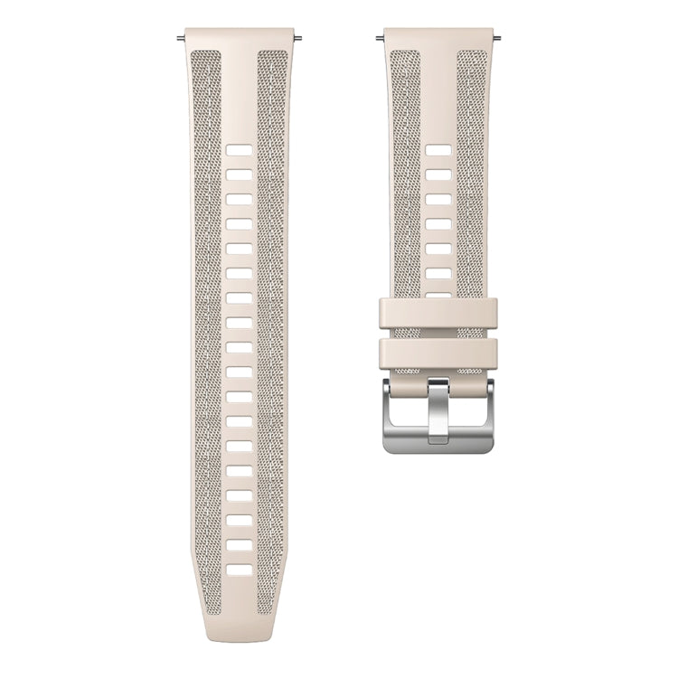 For Redmi Watch 5 Active / Watch 5 Lite Push Connector 22mm Hybrid Nylon Silicone Watch Band(Starlight) by bashfashion