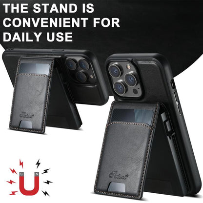 For Google Pixel 10 Suteni H19 Oil Wax 2-in-1 MagSafe Removable Card Box Back Phone Case(Black) by Suteni