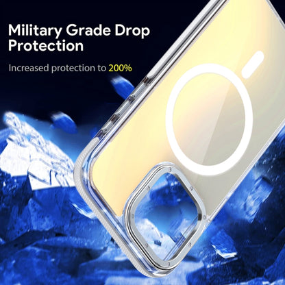 For iPhone 16e Dual-Color Gradient Discolor MagSafe Phone Case(Purple) by bashfashion