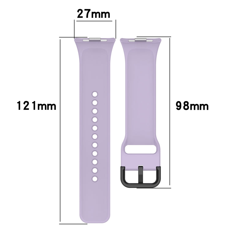 For Redmi Watch 5 eSIM Solid Color Black Buckle Quick Release Silicone Watch Band(White) by bashfashion