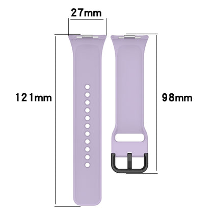 For Redmi Watch 5 eSIM Solid Color Black Buckle Quick Release Silicone Watch Band(White) by bashfashion