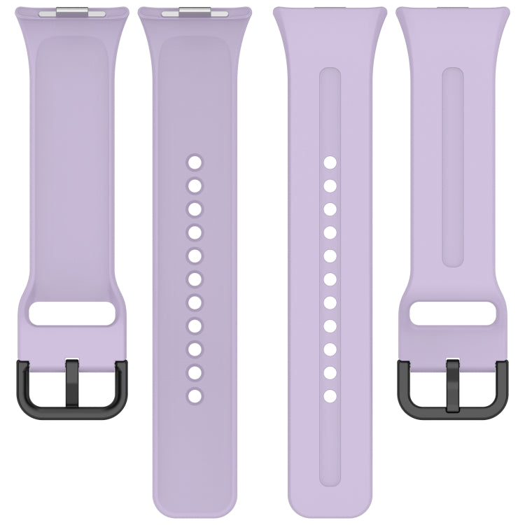 For Redmi Watch 5 eSIM Solid Color Black Buckle Quick Release Silicone Watch Band(White) by bashfashion