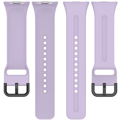 For Redmi Watch 5 eSIM Solid Color Black Buckle Quick Release Silicone Watch Band(White) by bashfashion
