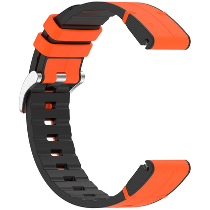 For Garmin Fenix 8 AMOLED 51mm Quick Release Buckle 26mm Silicone Leather Watch Band(Orange) by bashfashion
