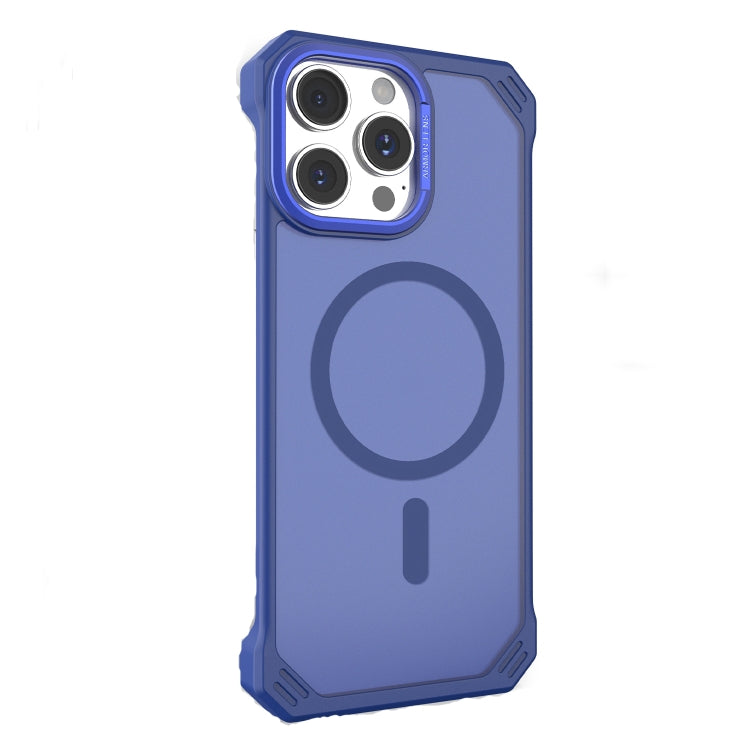 For iPhone 14 Pro Max Starshield Frameless MagSafe PC Phone Case(Blue) by bashfashion