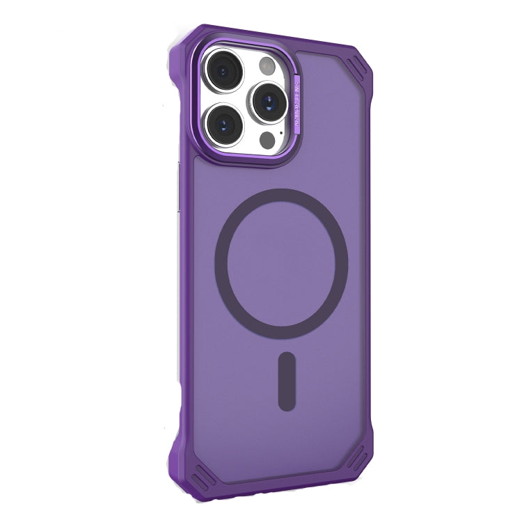 For iPhone 14 Pro Max Starshield Frameless MagSafe PC Phone Case(Purple) by bashfashion