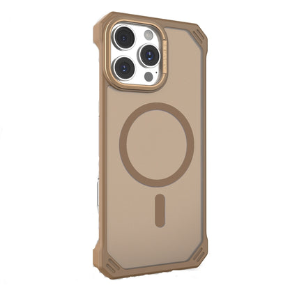 For iPhone 16 Pro Max Starshield Frameless MagSafe PC Phone Case(Desert Gold) by bashfashion