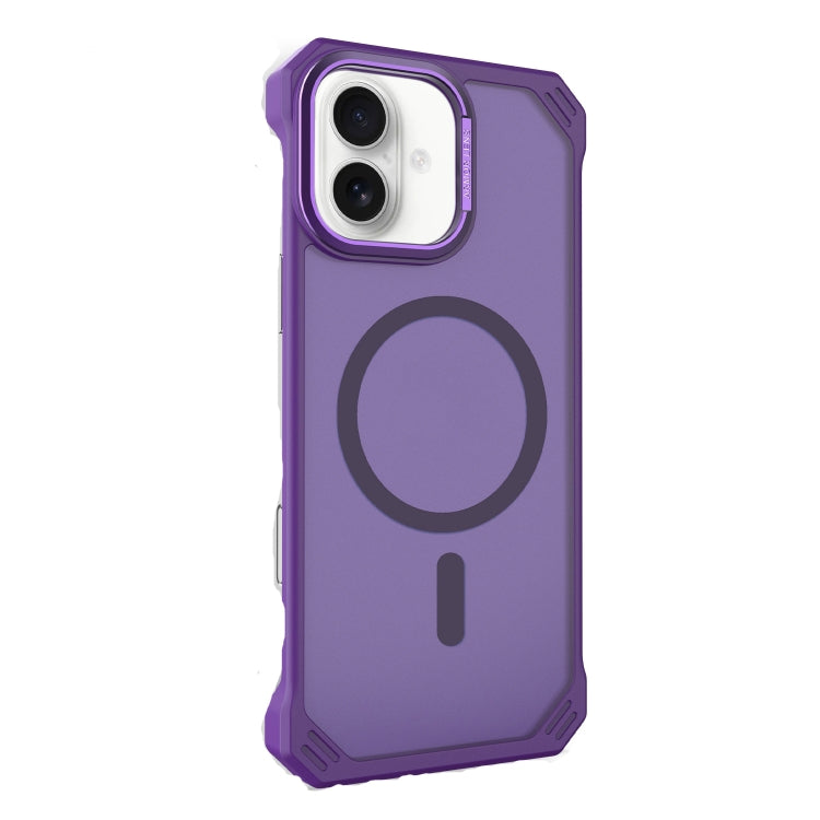 For iPhone 16 Starshield Frameless MagSafe PC Phone Case(Purple) by bashfashion