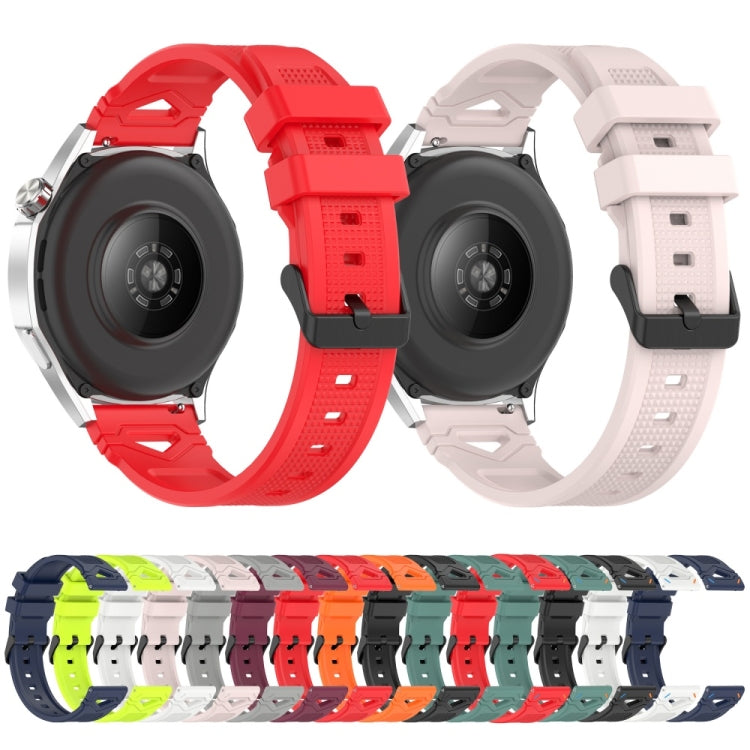 For Garmin Watch 22mm Dotted Black Buckle Silicone Watch Band(White) by bashfashion