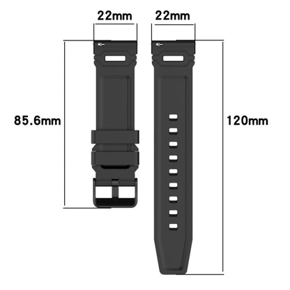 For Garmin Watch 22mm Vertical Pattern Black Buckle Silicone Watch Band(White) by bashfashion