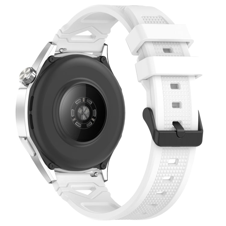 For COROS Watch 22mm Dotted Black Buckle Silicone Watch Band(White) by bashfashion