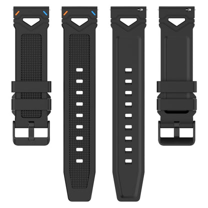 For COROS Watch 22mm Dotted Black Buckle Silicone Watch Band(White) by bashfashion