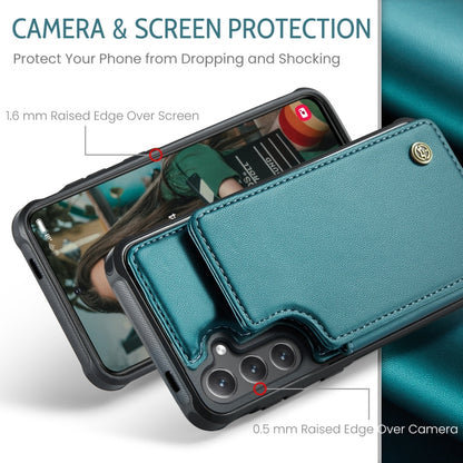 For Samsung Galaxy S25 5G CaseMe C22 Card Slots Holder RFID Anti-theft Phone Case(Green) by CaseMe