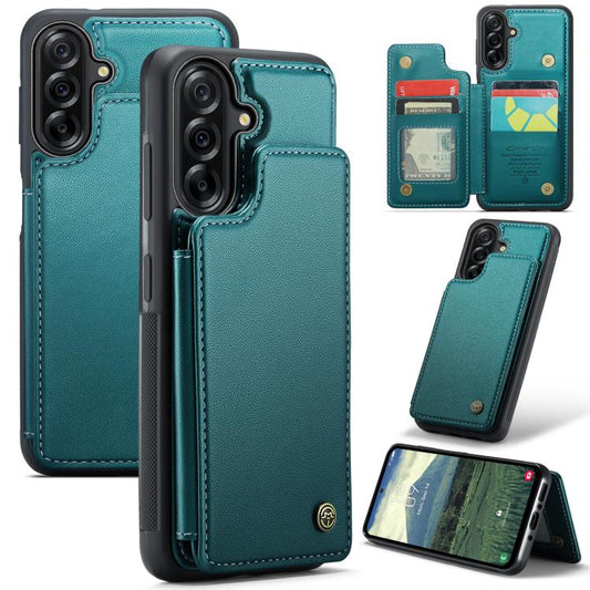For Samsung Galaxy A36 CaseMe C22 Card Slots Holder RFID Anti-theft Phone Case(Green) by CaseMe