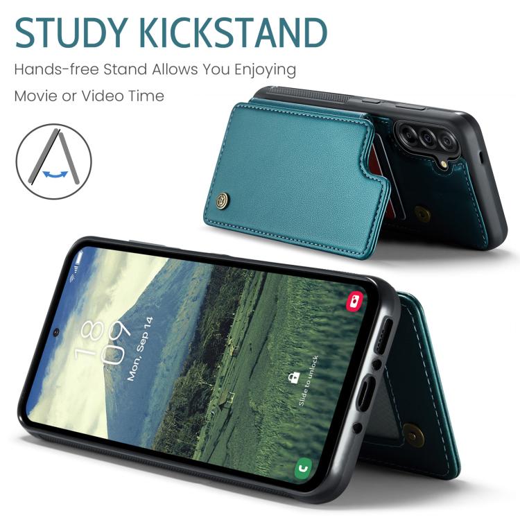 For Samsung Galaxy A36 CaseMe C22 Card Slots Holder RFID Anti-theft Phone Case(Green) by CaseMe