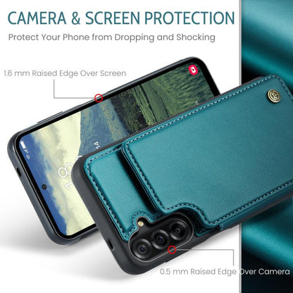 For Samsung Galaxy A36 CaseMe C22 Card Slots Holder RFID Anti-theft Phone Case(Green) by CaseMe