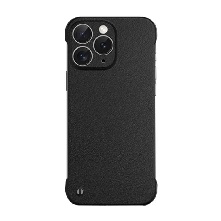 For iPhone 11 Pro Frameless Litchi Texture PC Phone Case(Graphite Black) by bashfashion