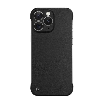 For iPhone 11 Pro Frameless Litchi Texture PC Phone Case(Graphite Black) by bashfashion