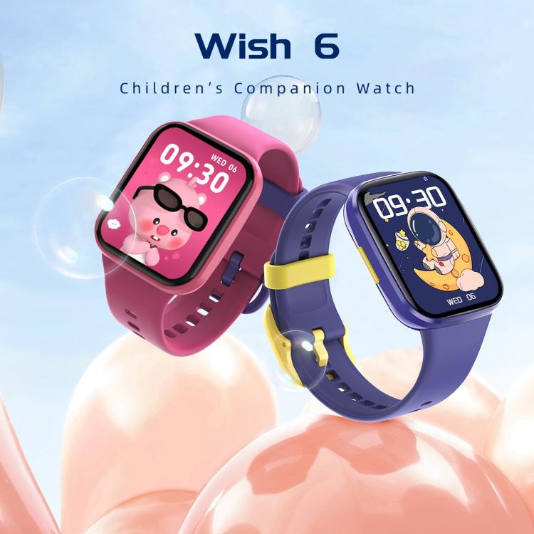 Wish 6 1.69 inch TFT Color Screen IP68 Waterproof Children Companion Smart Watch(Pink) by bashfashion