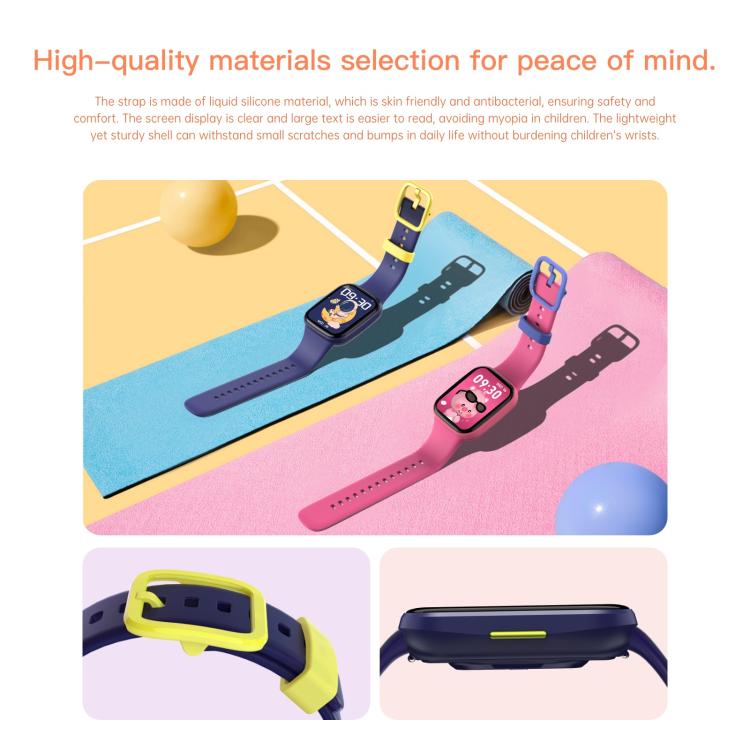 Wish 6 1.69 inch TFT Color Screen IP68 Waterproof Children Companion Smart Watch(Blue) by bashfashion