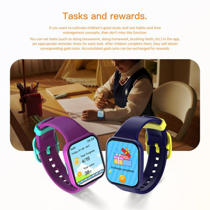 Wish 6 1.69 inch TFT Color Screen IP68 Waterproof Children Companion Smart Watch(Purple) by bashfashion