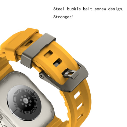 For Apple Watch 46mm / 49mm / 45mm / 44mm Wild Path Grey Buckle Thickened Silicone Watch Band(Red) by bashfashion